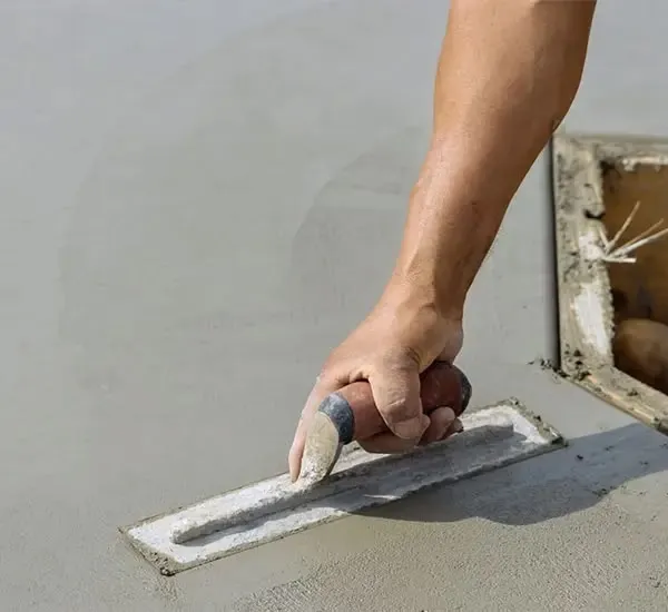 Chape en béton talochée